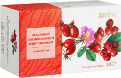 Травяной чай Сердечный с боярышником и шиповником, 40г (20 ф/п по 2г) 